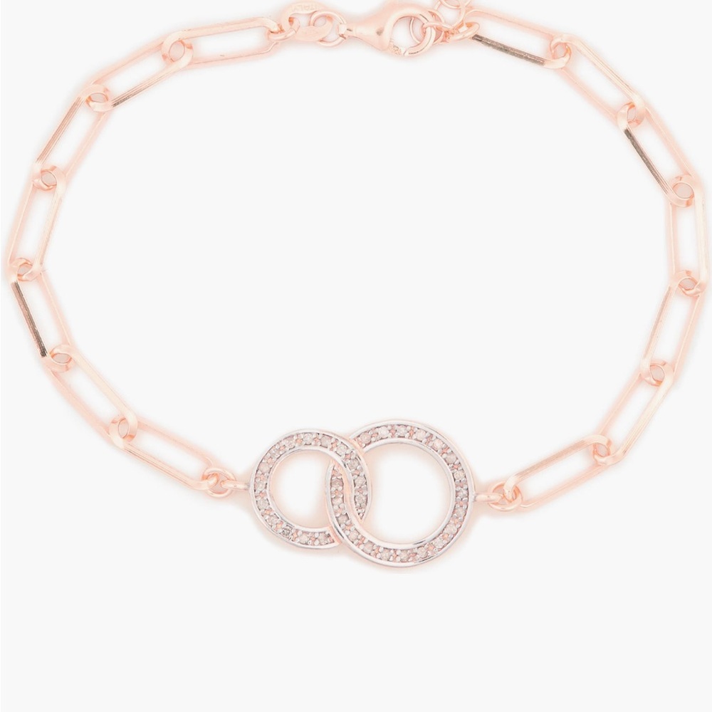 Meshmerise Diamond accent link bracelet